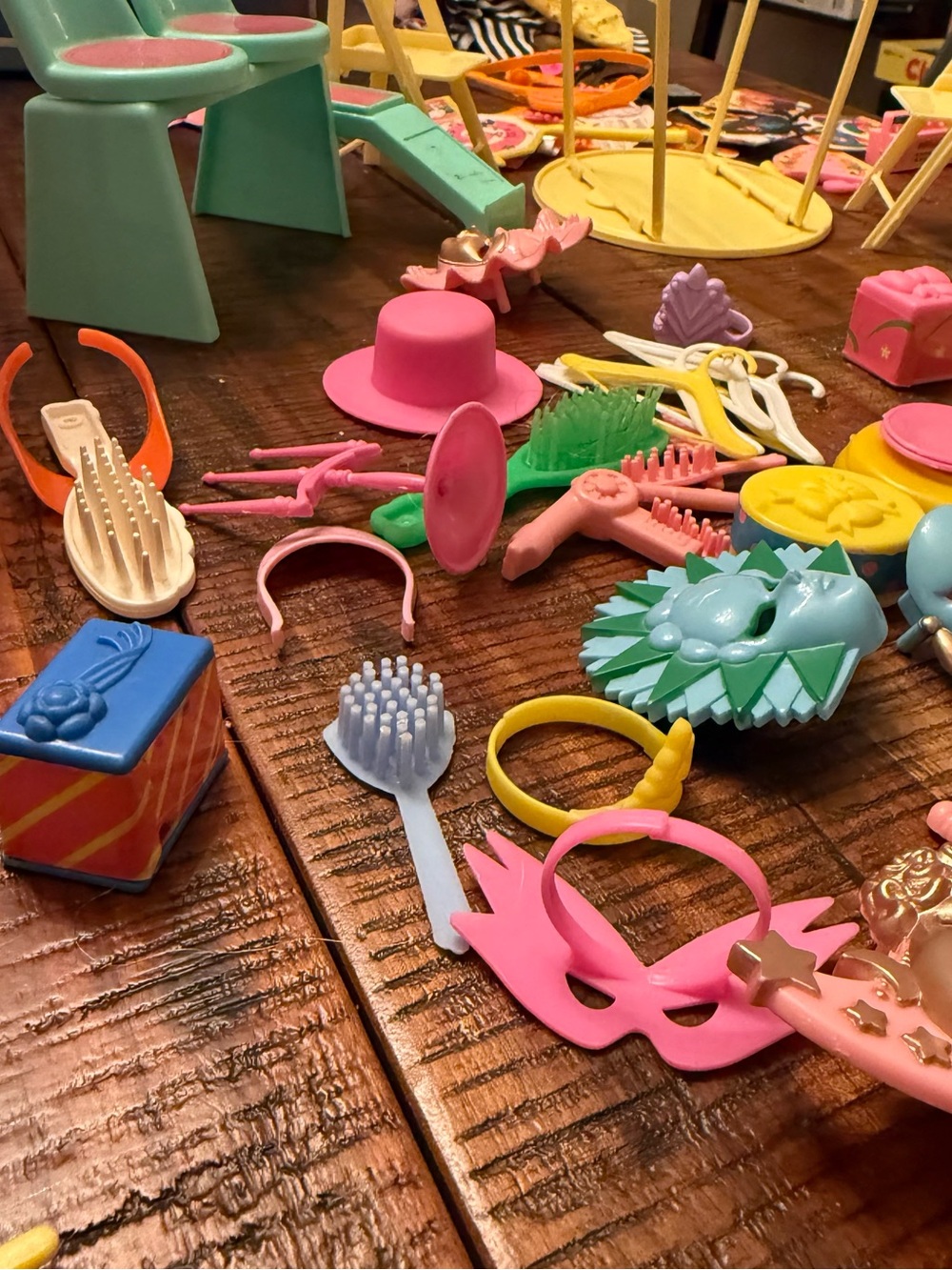 Vintage Barbie Accessories Lot Furniture Music Rockers Chairs Masks 1980s 1990s - Picture 12 of 15